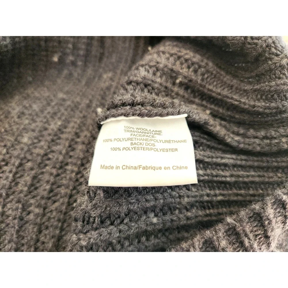Tory Burch Trudy Chain Gray Embellished Merino Sweater Women's Sz Small  READ